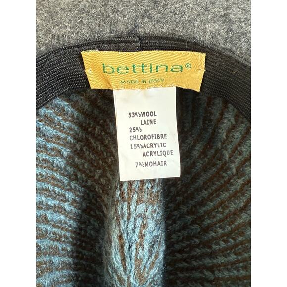 Anthropologie Bettina Wool Mohair Hat Wide Brim Bow Italy Bohemian Folk Hippie main image 15